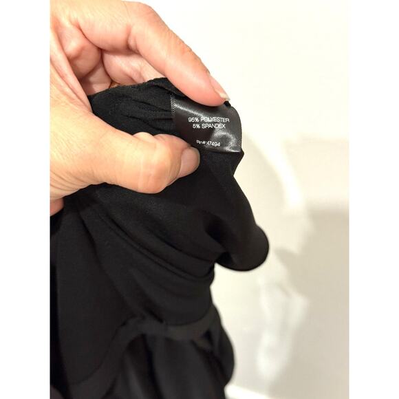 Norma Kamali Drop Shoulder Stretch Straight Jumpsuit Black Women's Size Medium - Picture 5 of 5